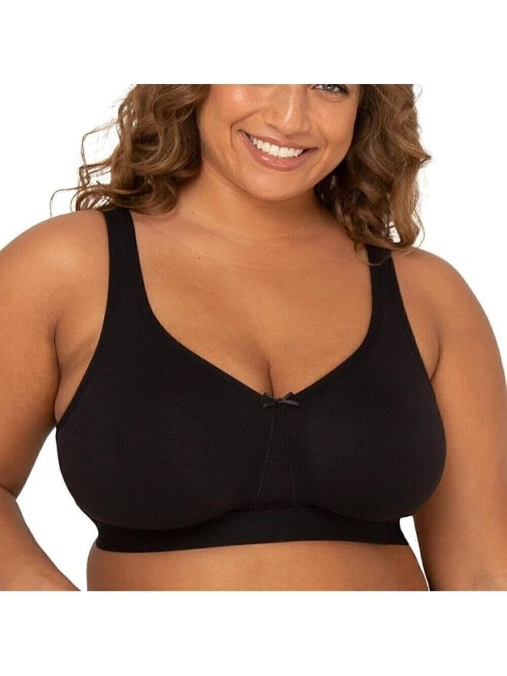 🐈Fruit of the Loom Fit for Me Plus Size Beyond Soft Wireless Cotton Bra 46C